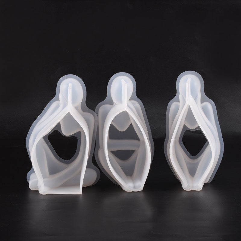 Portraits Thinkers Aromatherapy Candle Silicone Mold Gel Dropping Resin diy Sitting Posture Body Ornaments Wholesale…