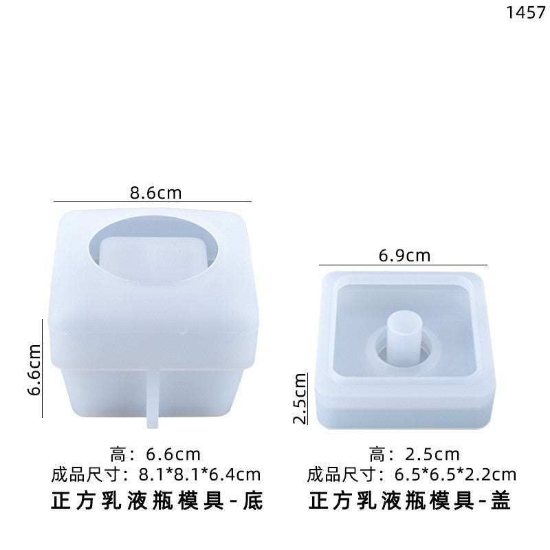 Nordic Simple Ins Style Lotion Bottle Resin Silicone Mold Glue Drop Diy Rhombic Cylindrical Hand Sanitizer Bottle Ornaments…
