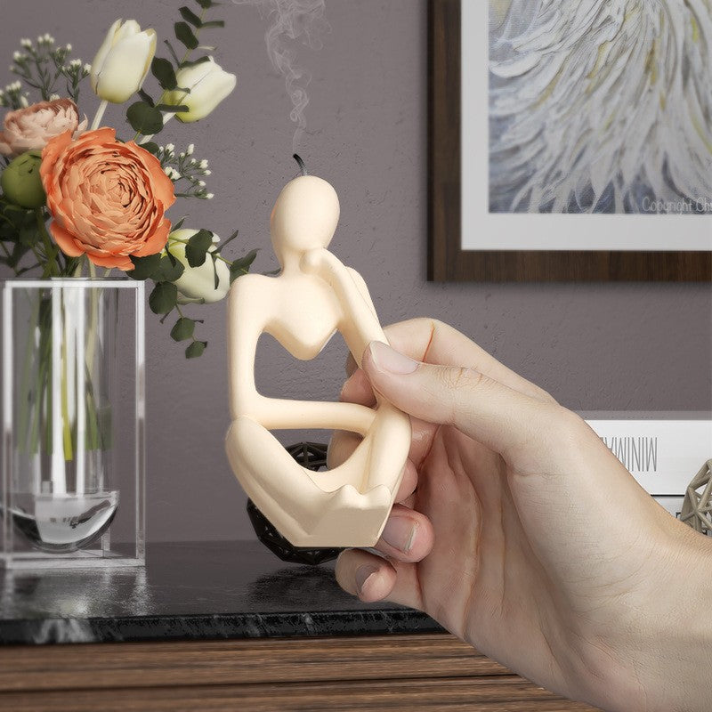 Portraits Thinkers Aromatherapy Candle Silicone Mold Gel Dropping Resin diy Sitting Posture Body Ornaments Wholesale…