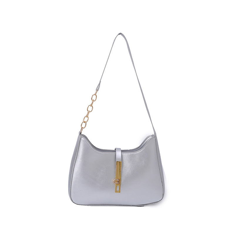Korean Niche Design Bag for Women 2025 Summer New Texture Handheld Armpit Bag Versatile Fashion Shoulder Bag - image 5