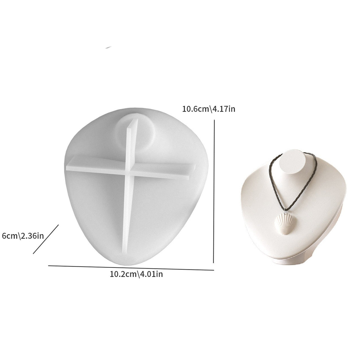 Cross-Border Human Body Art Necklace Display Stand Resin Silicone Mold Glue DIY Plaster Jewelry Display Stand Wholesale…