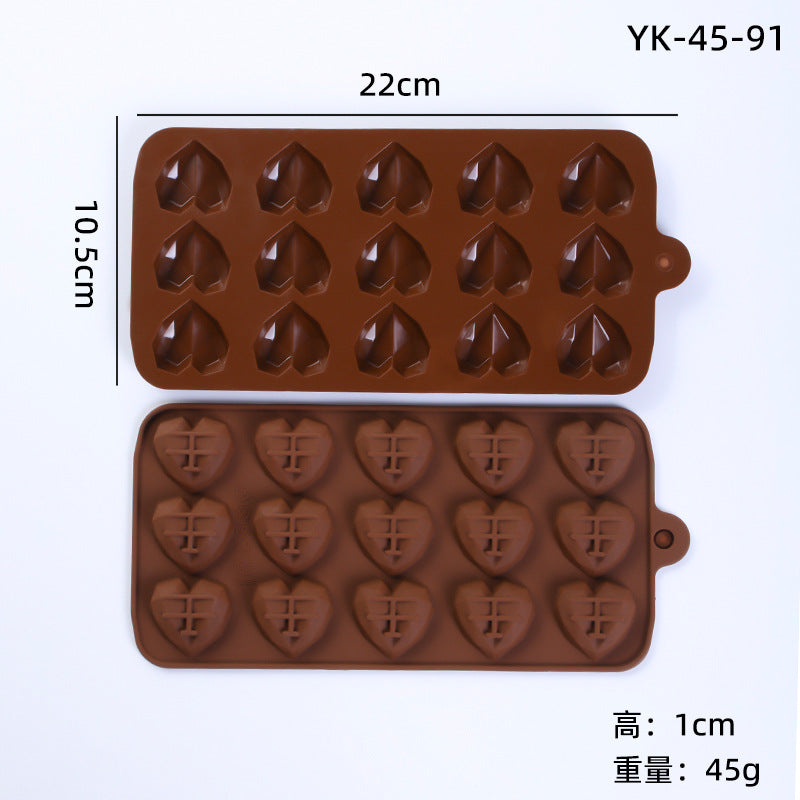 Cross-Border Multi-Style Cartoon Silicone Chocolate Mold Numbers and Letters DIY Baking Mold Fudge Ice Cube Mold - Yk-45-91