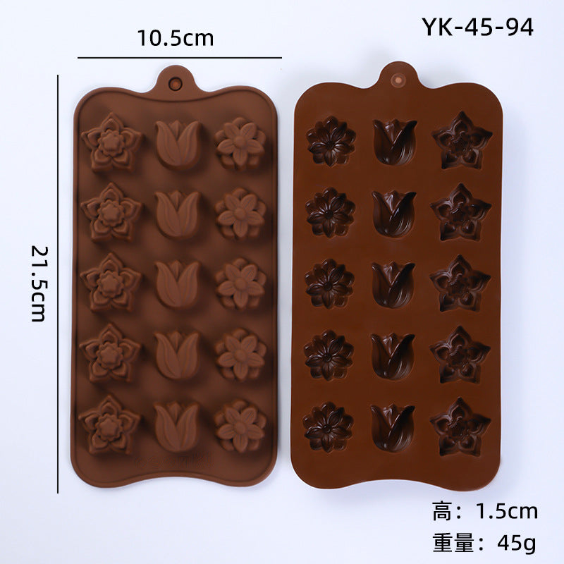 Cross-Border Multi-Style Cartoon Silicone Chocolate Mold Numbers and Letters DIY Baking Mold Fudge Ice Cube Mold - Yk-45-94