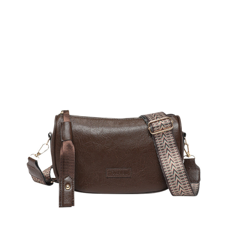 This Year's Popular Boston Bag Autumn and Winter Retro 2025 New Wideband Crossbody Bag Women's Versatile Small Bag Pillow…