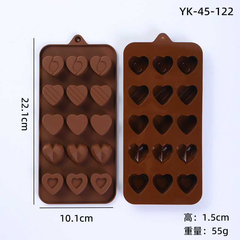 Cross-Border Multi-Style Cartoon Silicone Chocolate Mold Numbers and Letters DIY Baking Mold Fudge Ice Cube Mold - Yk-45-122