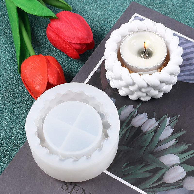 Silicone Mold for Making Braided Pattern Succulent Flower Pots, Indoor Storage Boxes, and Decorative Ornaments - image 2