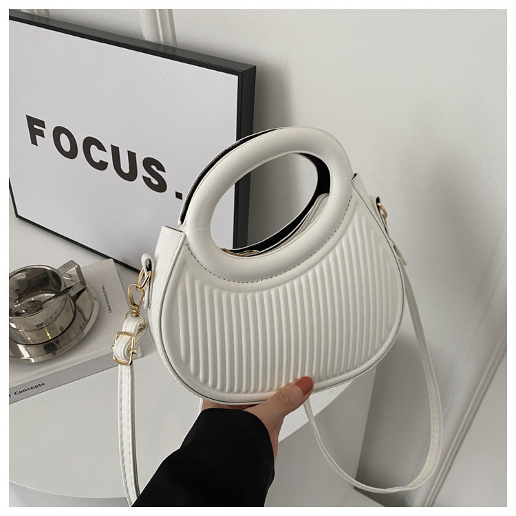 Solid Color Hand Bag Women's 2024 Early Spring New Fashionable Casual Fashion Stylish Portable Crossbody Bag Small Bag…
