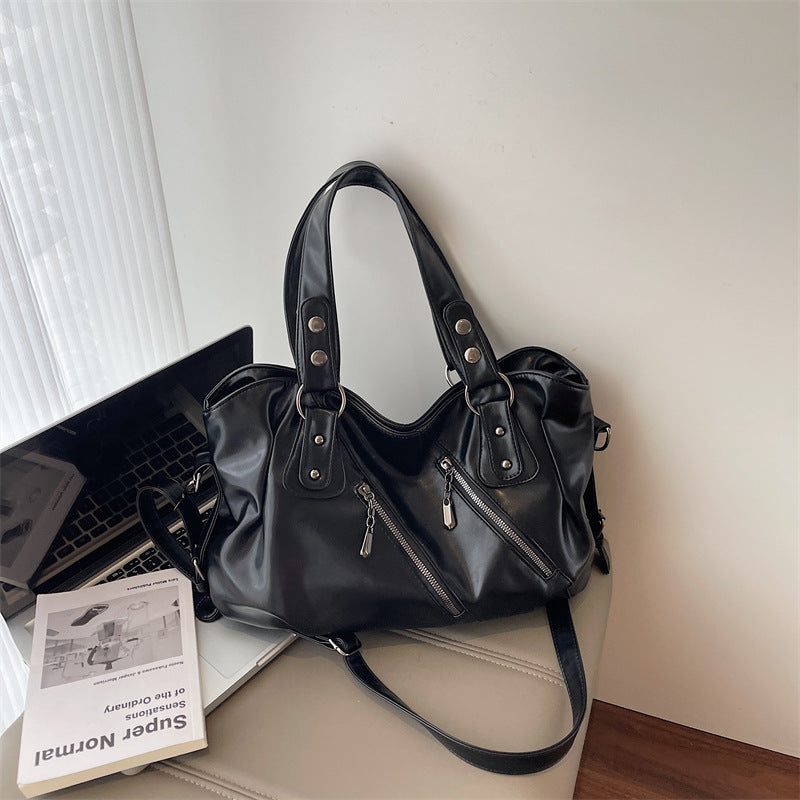 Large-Capacity Bag 2025 New Single Shoulder Crossbody Business Trip Luggage Bag Women's Casual Retro Versatile Satchel…
