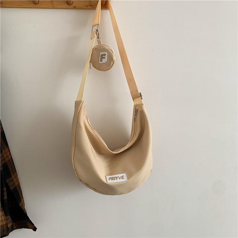 Nylon dumpling bag Japanese style all-match messenger bag casual large capacity canvas bag summer class shoulder commuter…