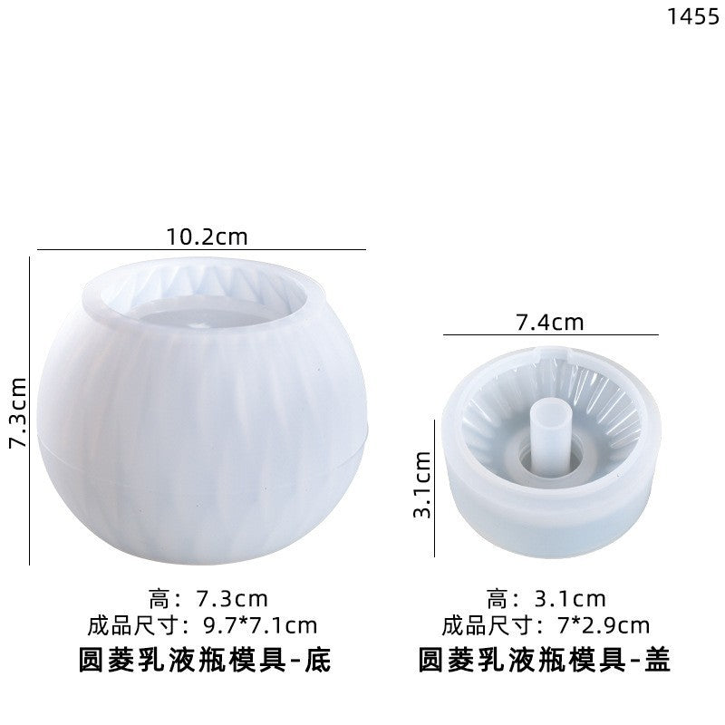 Nordic Simple Ins Style Lotion Bottle Resin Silicone Mold Glue Drop Diy Rhombic Cylindrical Hand Sanitizer Bottle Ornaments…