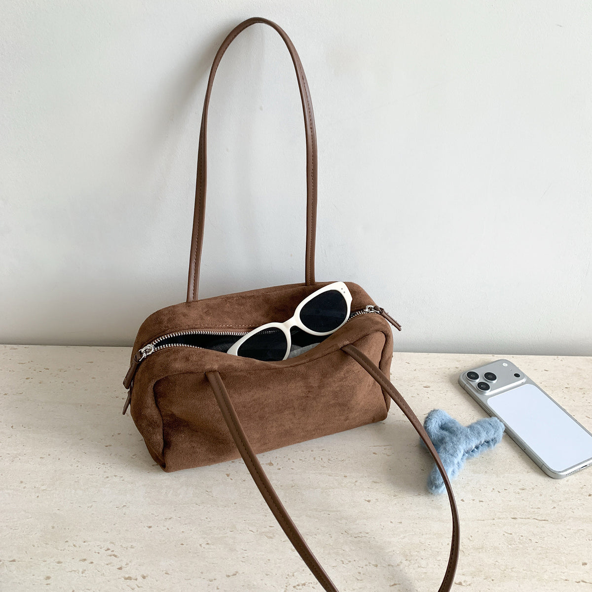Women's Soft Leather Boston Bowling Bag 2026 Fall/Winter The Row Style Commuting Shoulder Bag Fashionable Versatile…