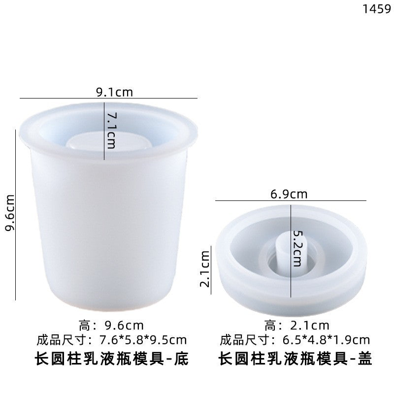Nordic Simple Ins Style Lotion Bottle Resin Silicone Mold Glue Drop Diy Rhombic Cylindrical Hand Sanitizer Bottle Ornaments…