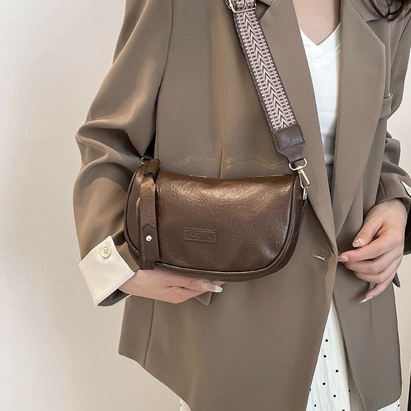 This Year's Popular Boston Bag Autumn and Winter Retro 2025 New Wideband Crossbody Bag Women's Versatile Small Bag Pillow…