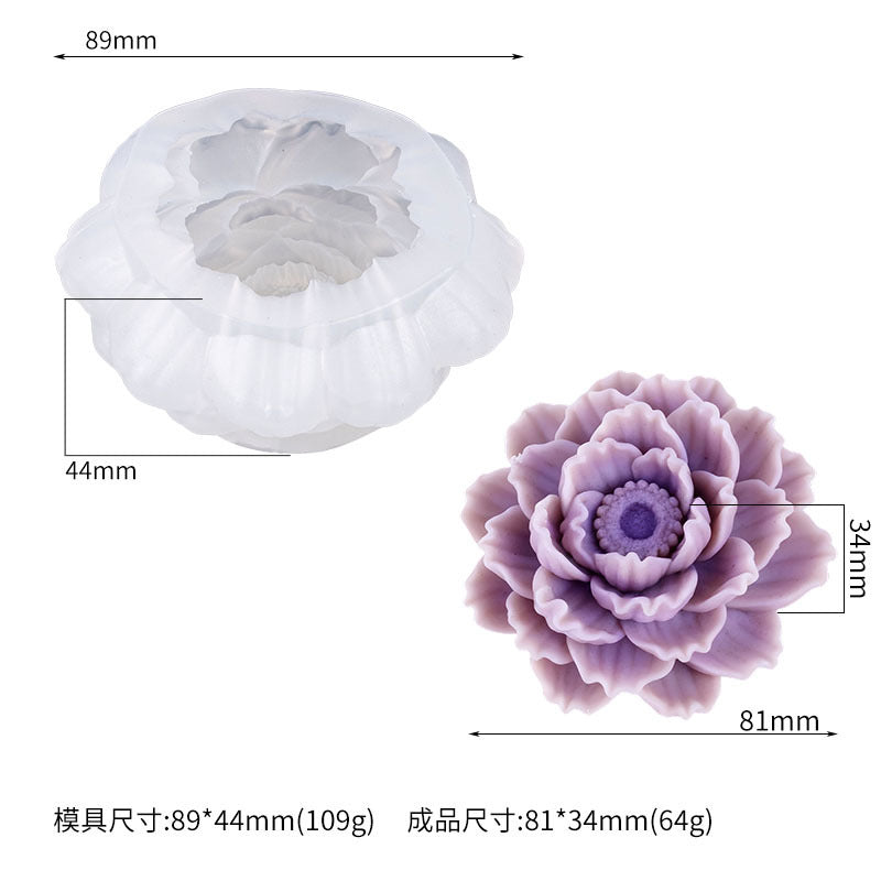Multiple 3D peony flower silicone molds, mousse cake molds, cake decorating molds, pudding molds - JZB-0470