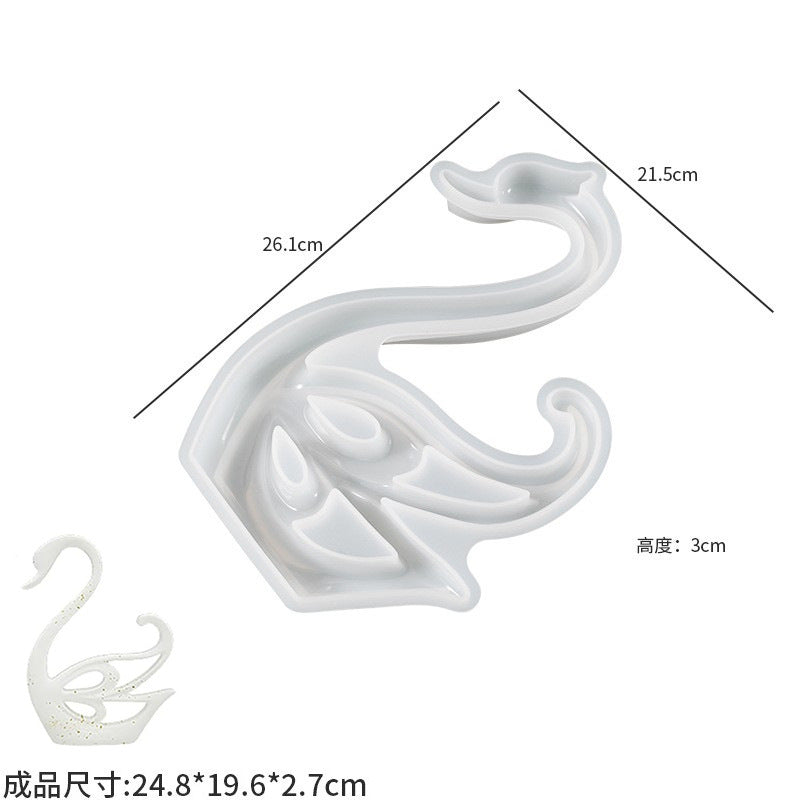 Epoxy resin left and right Swan jewelry decoration silicone mold epoxy diy simple animal goose furniture decoration - Swan…