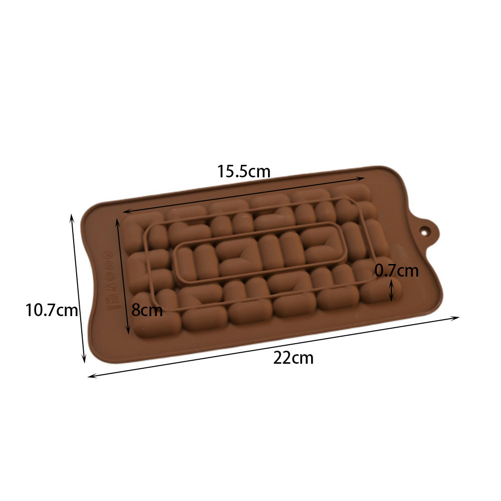 Cross-Border Multi-Style Cartoon Silicone Chocolate Mold Numbers and Letters DIY Baking Mold Fudge Ice Cube Mold - YK-45-77