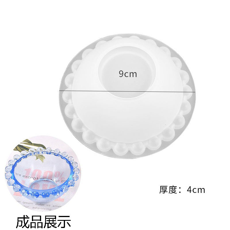 Factory direct sales of cylindrical lace storage bowls, silicone molds, crystal epoxy DIY irregular storage plates…
