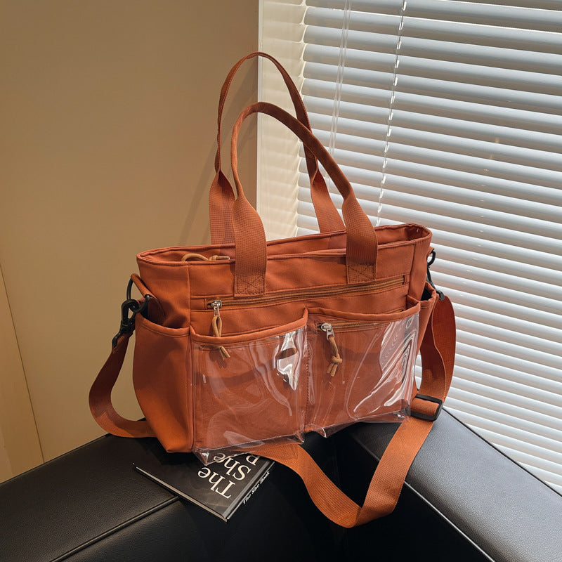 Large-Capacity Corduroy Women's Bag, Korean Style Women's Shoulder Crossbody Bag, Versatile Corduroy Handbag for Girls…