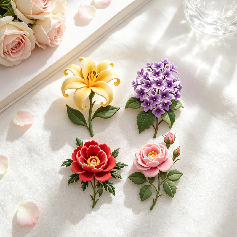 Silicone mold with branches, leaves, flowers, lilies, roses, peonies, hydrangeas, chocolate molds, handmade aromatherapy…