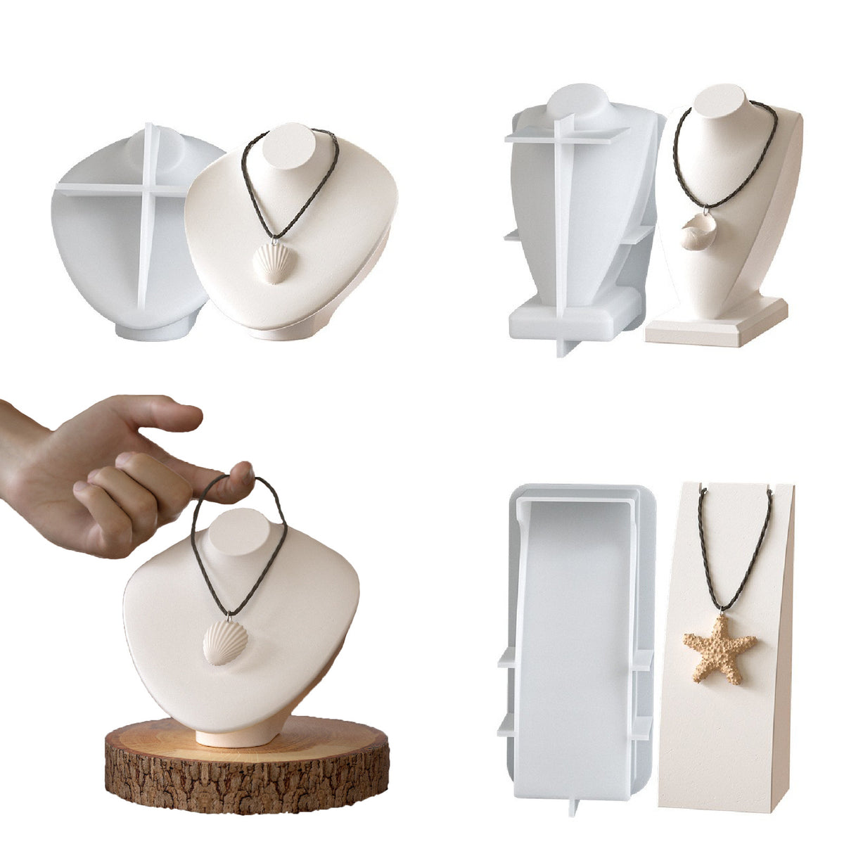 Cross-Border Human Body Art Necklace Display Stand Resin Silicone Mold Glue DIY Plaster Jewelry Display Stand Wholesale