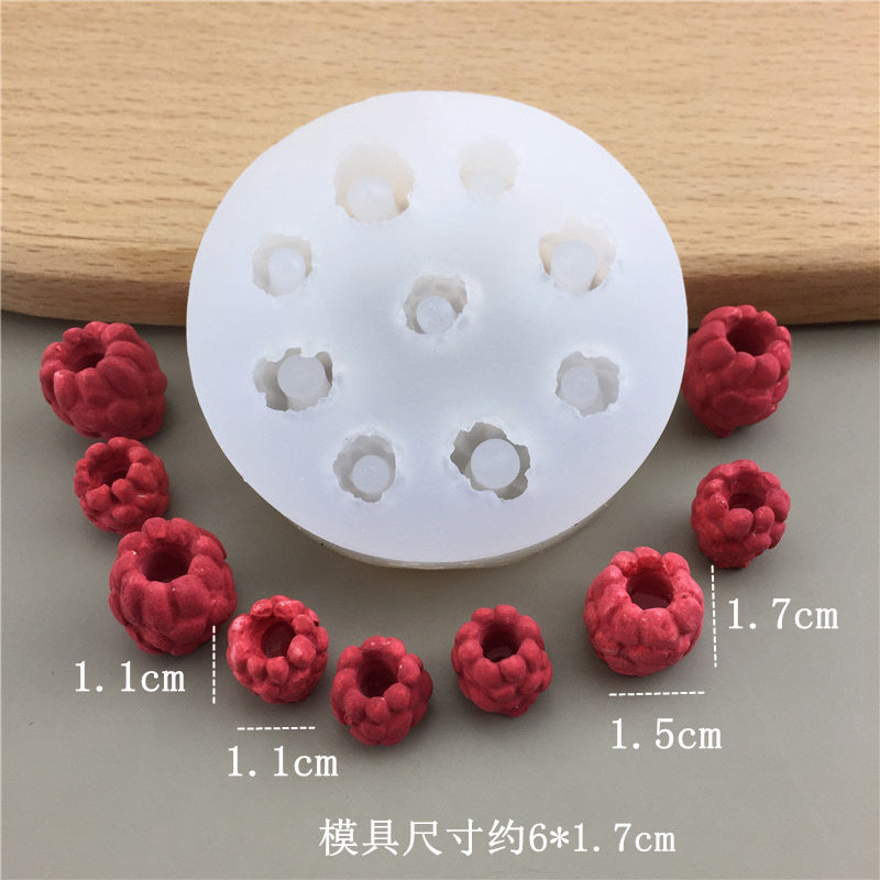 DIY Fruit Series Blueberry Raspberry Silicone Mold Chocolate Fondant Candy Gum Gypsum Decorative Tool - Large small size…