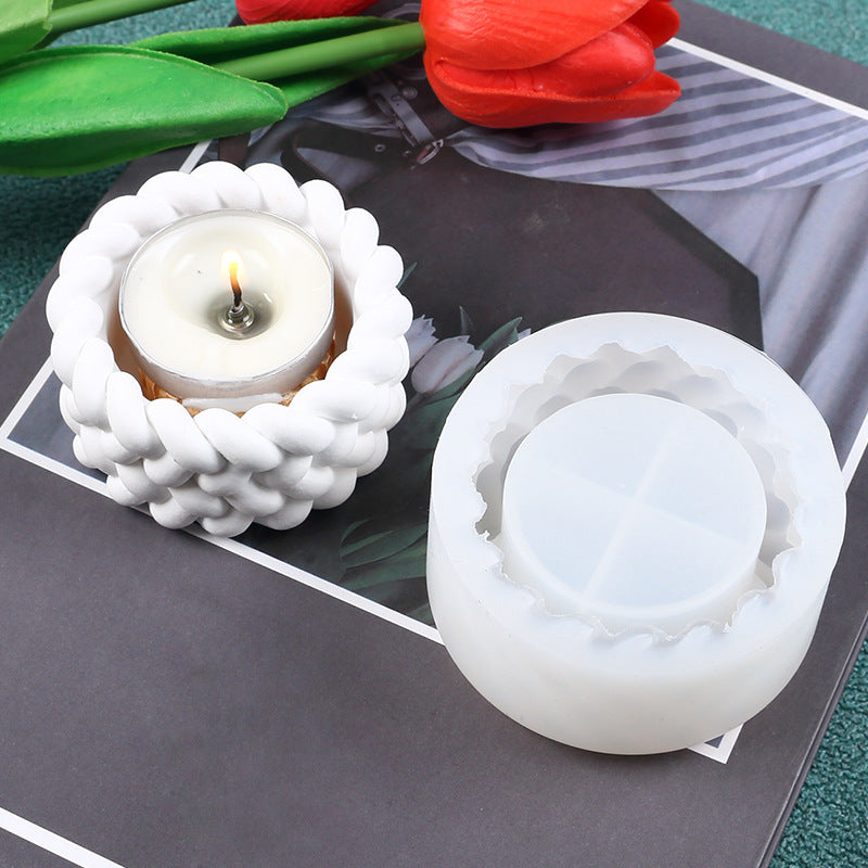 Silicone Mold for Making Braided Pattern Succulent Flower Pots, Indoor Storage Boxes, and Decorative Ornaments