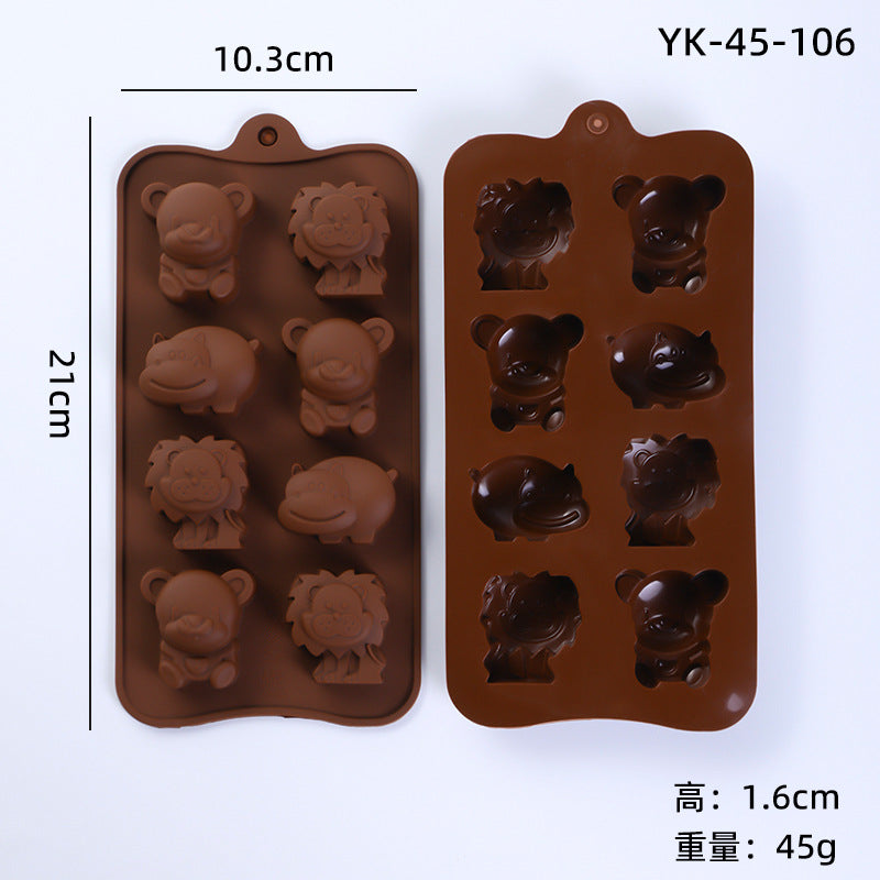 Cross-Border Multi-Style Cartoon Silicone Chocolate Mold Numbers and Letters DIY Baking Mold Fudge Ice Cube Mold - Yk-45-106