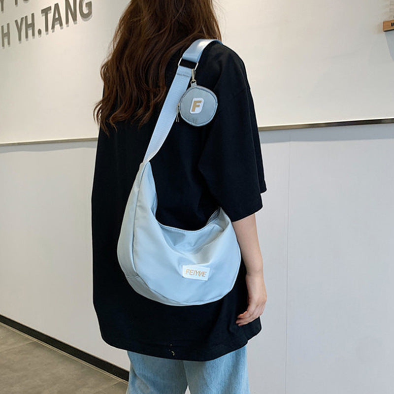 Nylon dumpling bag Japanese style all-match messenger bag casual large capacity canvas bag summer class shoulder commuter…