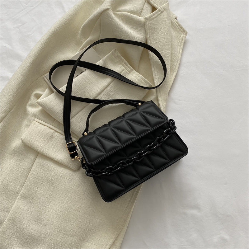Casual Design Retro Handheld Small Square Bag Women's Bag 2024 Autumn and Winter New Chain Bag Single Shoulder Crossbody…