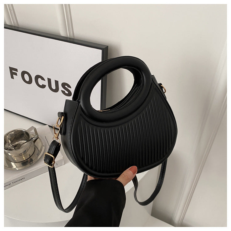 Solid Color Hand Bag Women's 2024 Early Spring New Fashionable Casual Fashion Stylish Portable Crossbody Bag Small Bag…