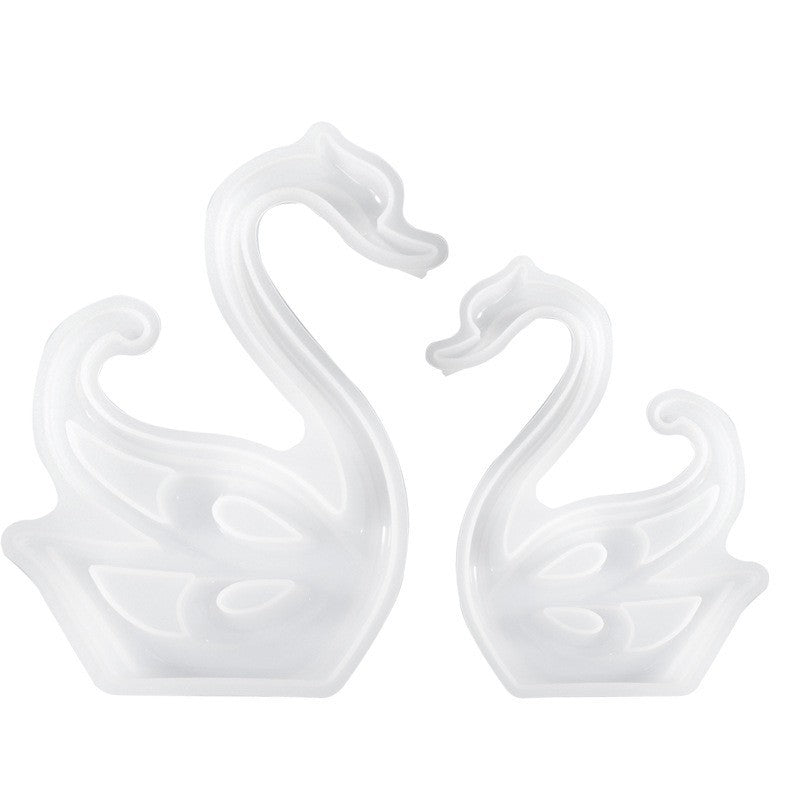Epoxy resin left and right Swan jewelry decoration silicone mold epoxy diy simple animal goose furniture decoration - image 5