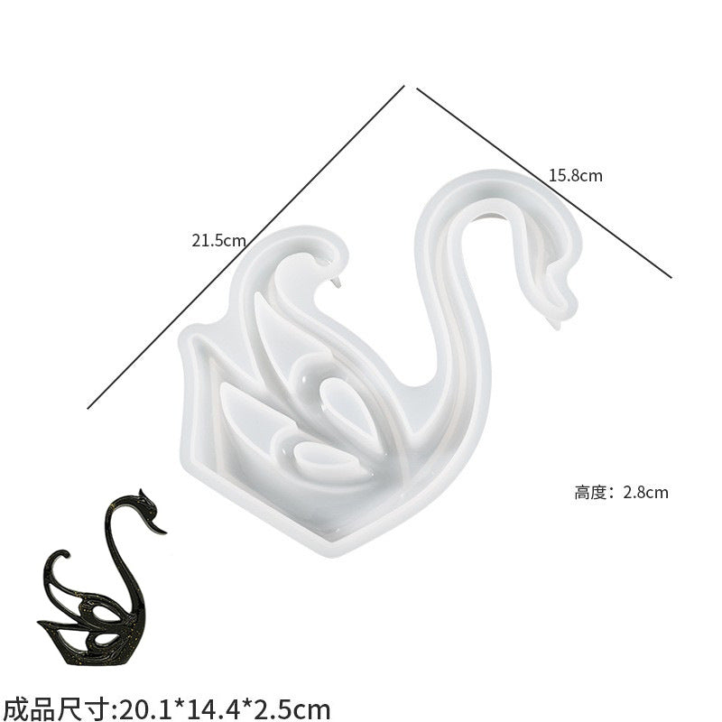 Epoxy resin left and right Swan jewelry decoration silicone mold epoxy diy simple animal goose furniture decoration - Swan…