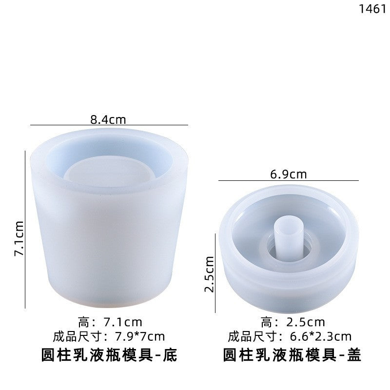 Nordic Simple Ins Style Lotion Bottle Resin Silicone Mold Glue Drop Diy Rhombic Cylindrical Hand Sanitizer Bottle Ornaments…