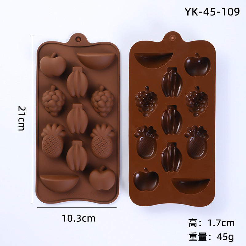 Cross-Border Multi-Style Cartoon Silicone Chocolate Mold Numbers and Letters DIY Baking Mold Fudge Ice Cube Mold - Yk-45-109