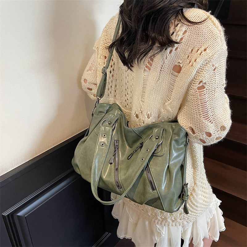 Large-Capacity Bag 2025 New Single Shoulder Crossbody Business Trip Luggage Bag Women's Casual Retro Versatile Satchel…