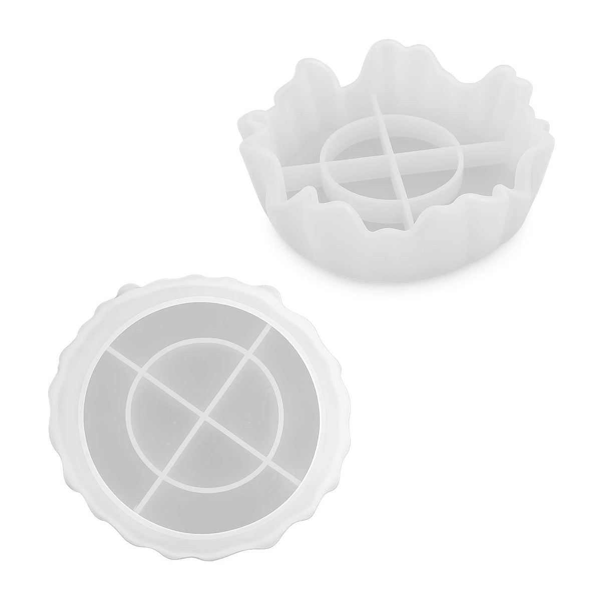 Pang Yaya DIY Crystal Resin Irregular Tray Silicone Mold Flower Pot Fruit Plate Shelf Display Storage Mold - image 5