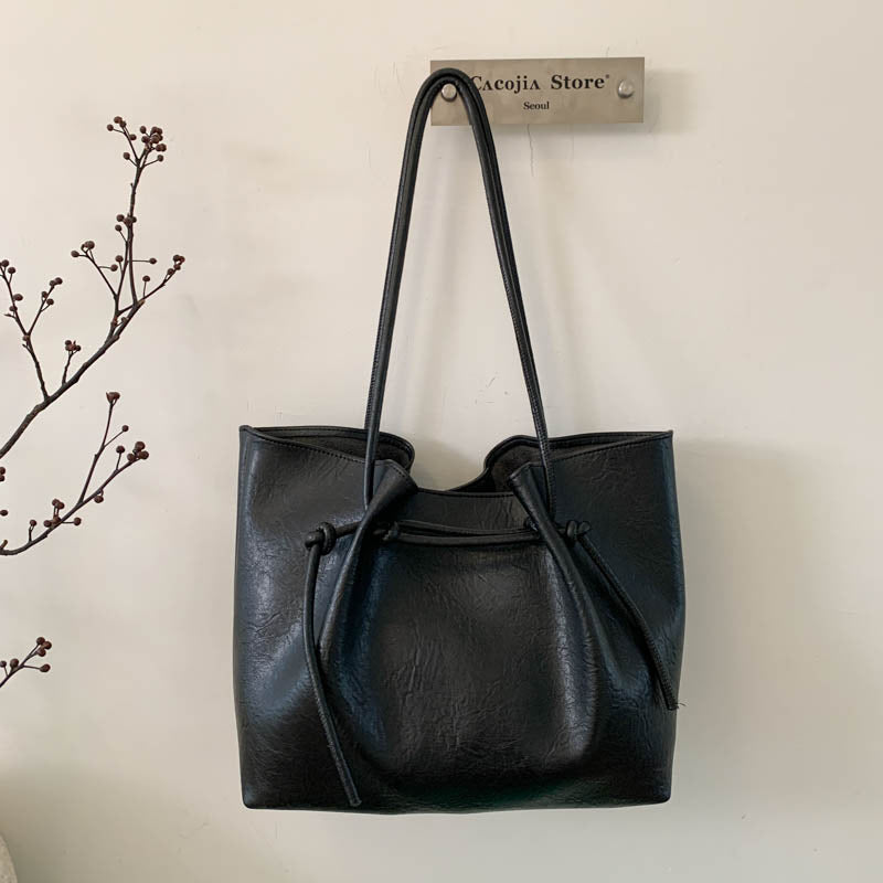 New Style Large-Capacity Bag for Women, Trendy Retro Shoulder Bag, Commuting to Work, Hand-Held Tote Bag Wholesale - image 3