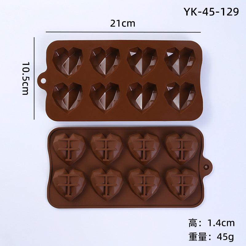 Cross-Border Multi-Style Cartoon Silicone Chocolate Mold Numbers and Letters DIY Baking Mold Fudge Ice Cube Mold - Yk-45-129