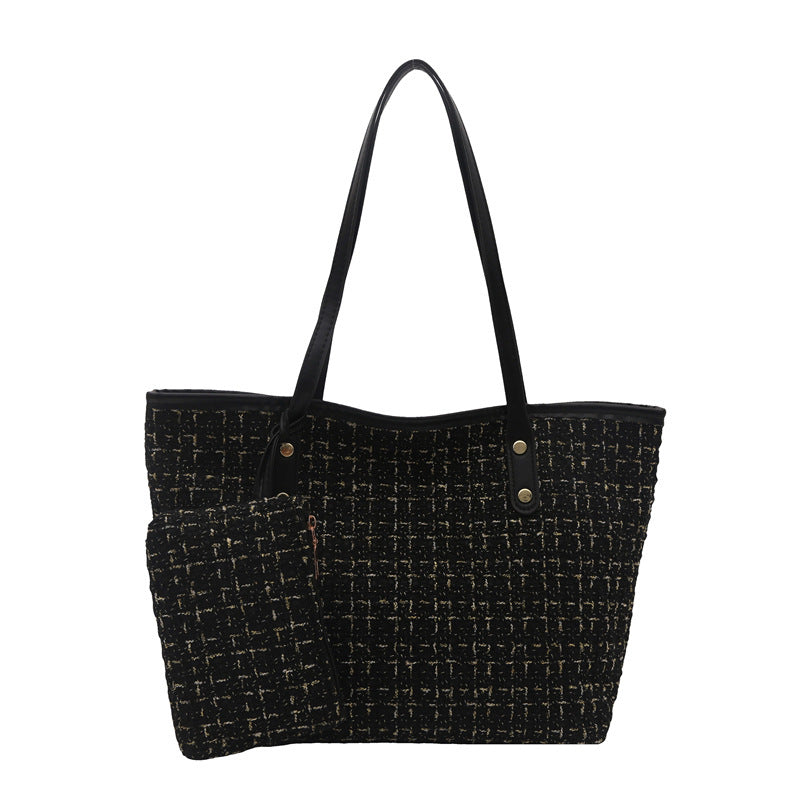 Large-Capacity Small Fragrance Tote Bag 2025 Autumn and Winter New Style Fashionable Texture Satchel Shoulder Bag Women's…