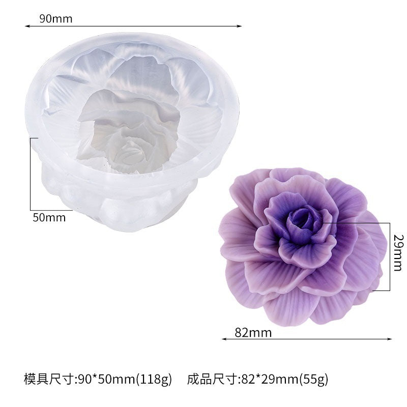 Multiple 3D peony flower silicone molds, mousse cake molds, cake decorating molds, pudding molds - JZB-0315