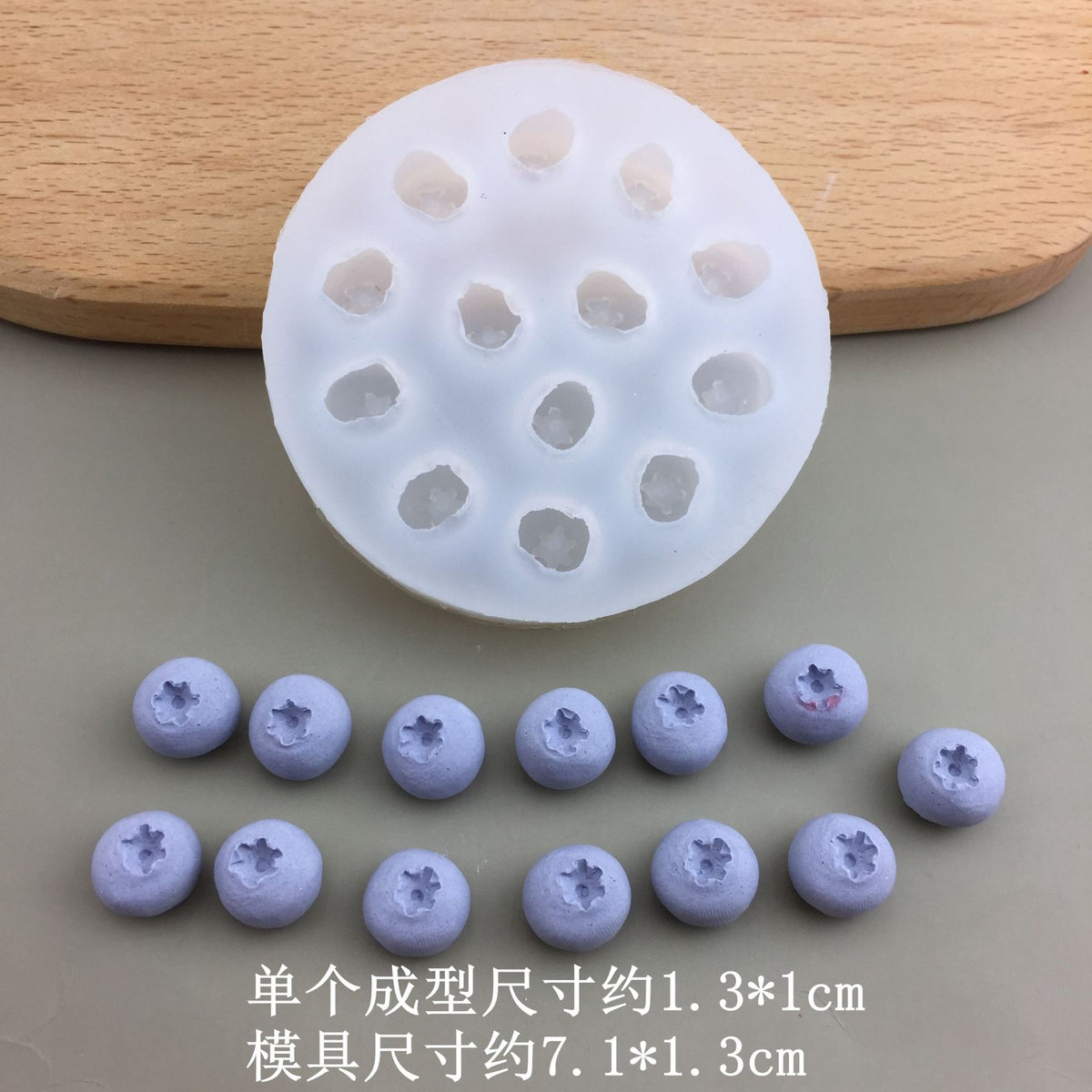 DIY Fruit Series Blueberry Raspberry Silicone Mold Chocolate Fondant Candy Gum Gypsum Decorative Tool - M 13-hole blueberry…