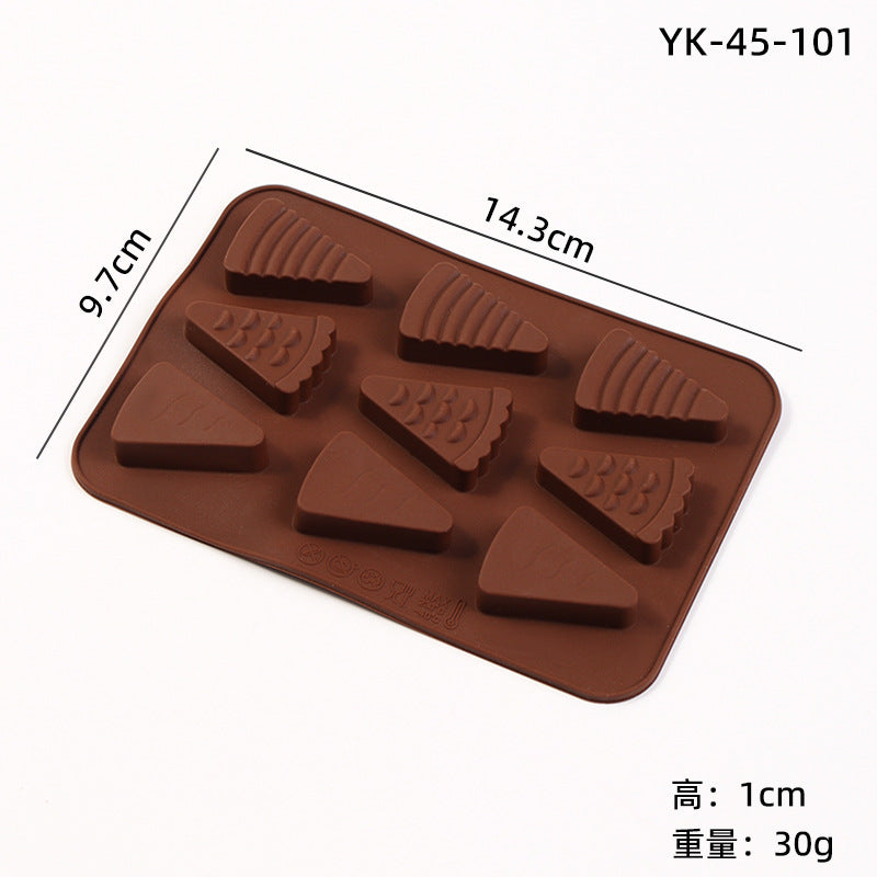 Cross-Border Multi-Style Cartoon Silicone Chocolate Mold Numbers and Letters DIY Baking Mold Fudge Ice Cube Mold - YK-45-101