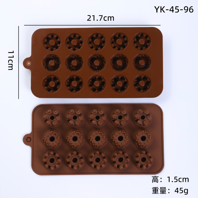 Cross-Border Multi-Style Cartoon Silicone Chocolate Mold Numbers and Letters DIY Baking Mold Fudge Ice Cube Mold - Yk-45-96