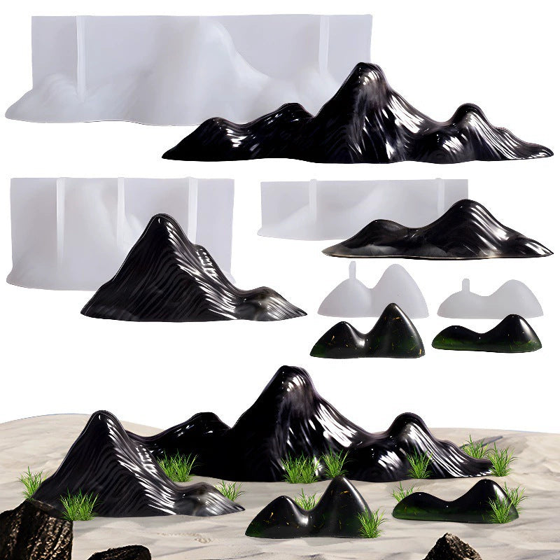 Mountains Mountains Aromatherapy Candles Silicone Mold Glue Dropping Diy rockery Snow Mountain Home Accessories Resin…