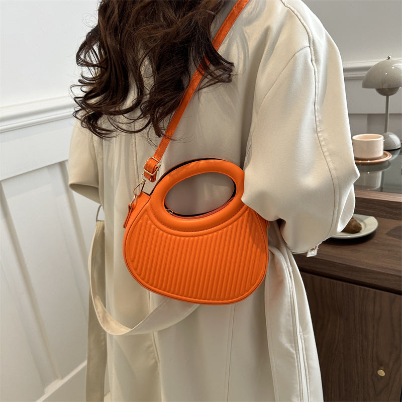 Solid Color Hand Bag Women's 2024 Early Spring New Fashionable Casual Fashion Stylish Portable Crossbody Bag Small Bag…