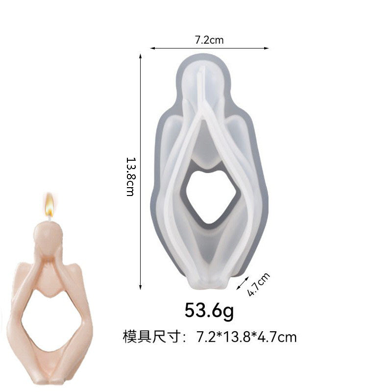 Portraits Thinkers Aromatherapy Candle Silicone Mold Gel Dropping Resin diy Sitting Posture Body Ornaments Wholesale - Deep…