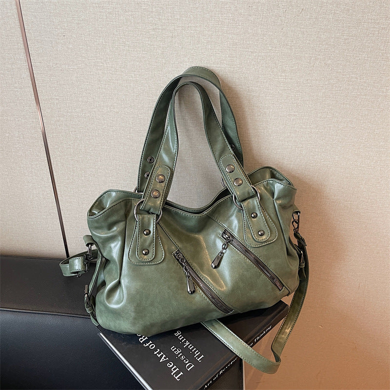 Large-Capacity Bag 2025 New Single Shoulder Crossbody Business Trip Luggage Bag Women's Casual Retro Versatile Satchel…