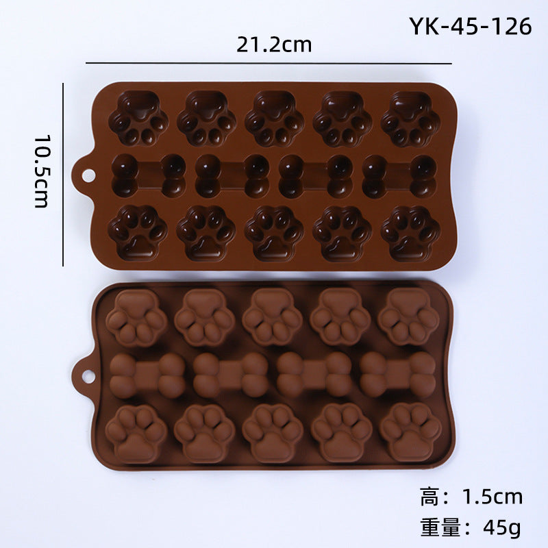 Cross-Border Multi-Style Cartoon Silicone Chocolate Mold Numbers and Letters DIY Baking Mold Fudge Ice Cube Mold - Yk-45-126