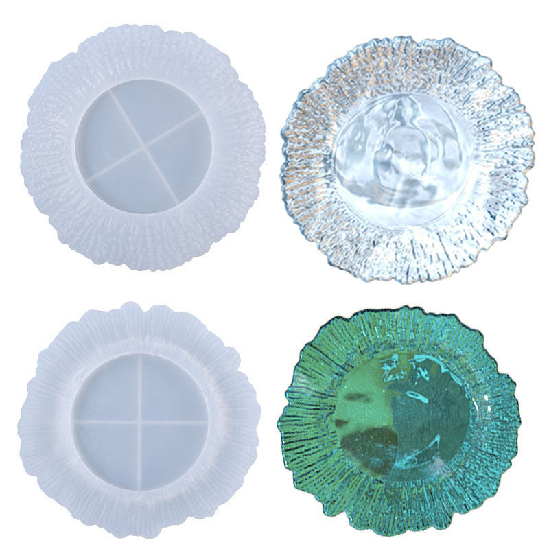 DIY Poppy Crystal Epoxy Mold, Irregular Shaped Plate, Fruit Storage Dish, Ornament Silicone Mold - image 2