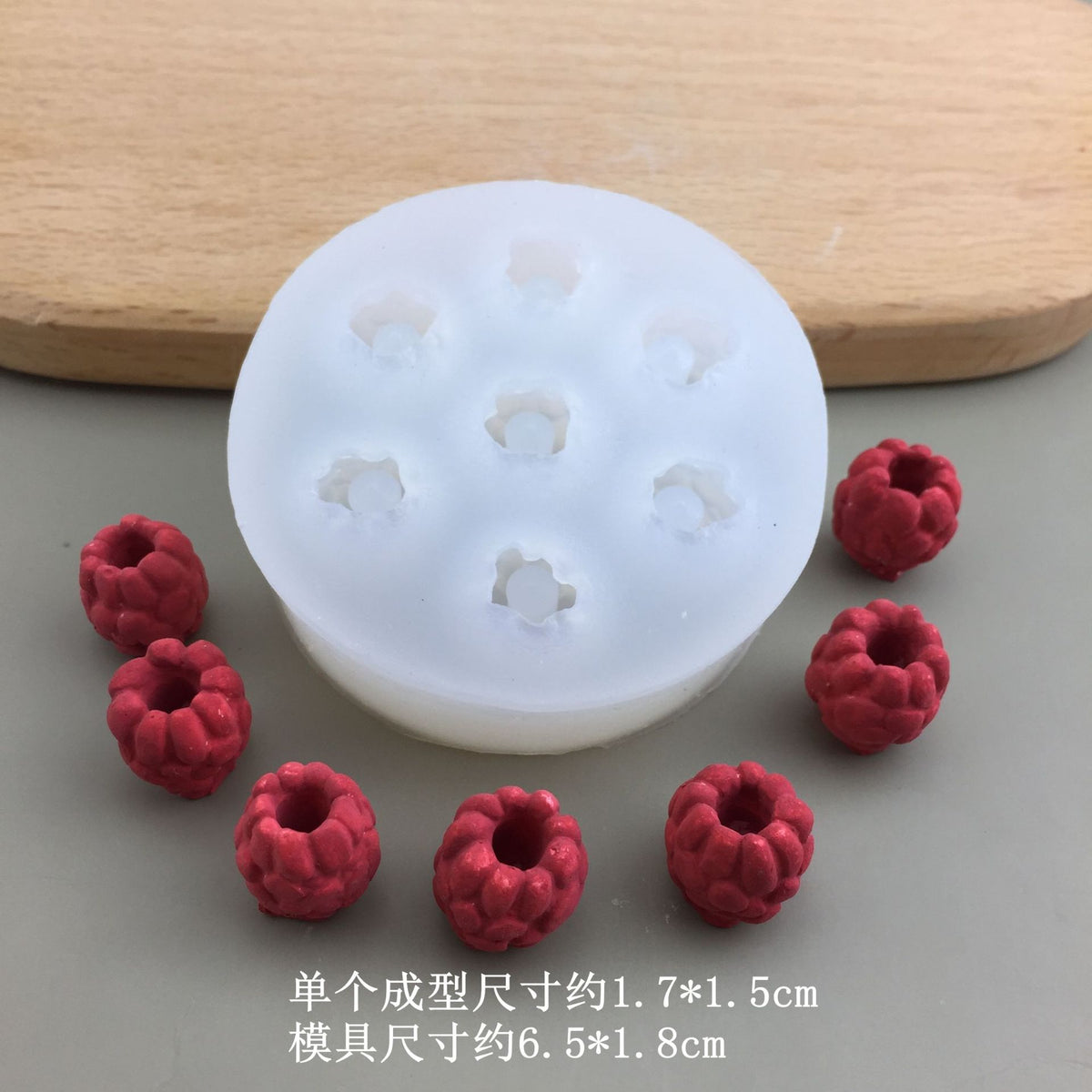 DIY Fruit Series Blueberry Raspberry Silicone Mold Chocolate Fondant Candy Gum Gypsum Decorative Tool - Large 7-Hole…